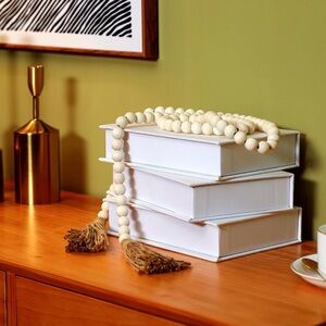 Elegant White Faux Book Box Stack (A29)
